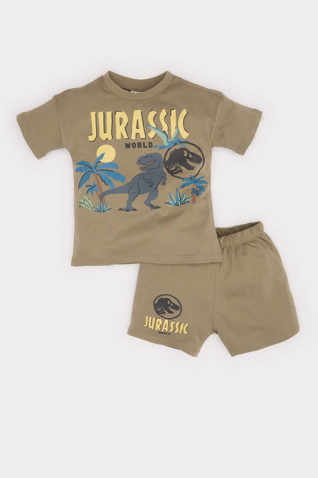 Baby Boy Jurassic World 2-Piece Set Short Sleeve T-Shirt Elastic Waist Shorts Hover Image