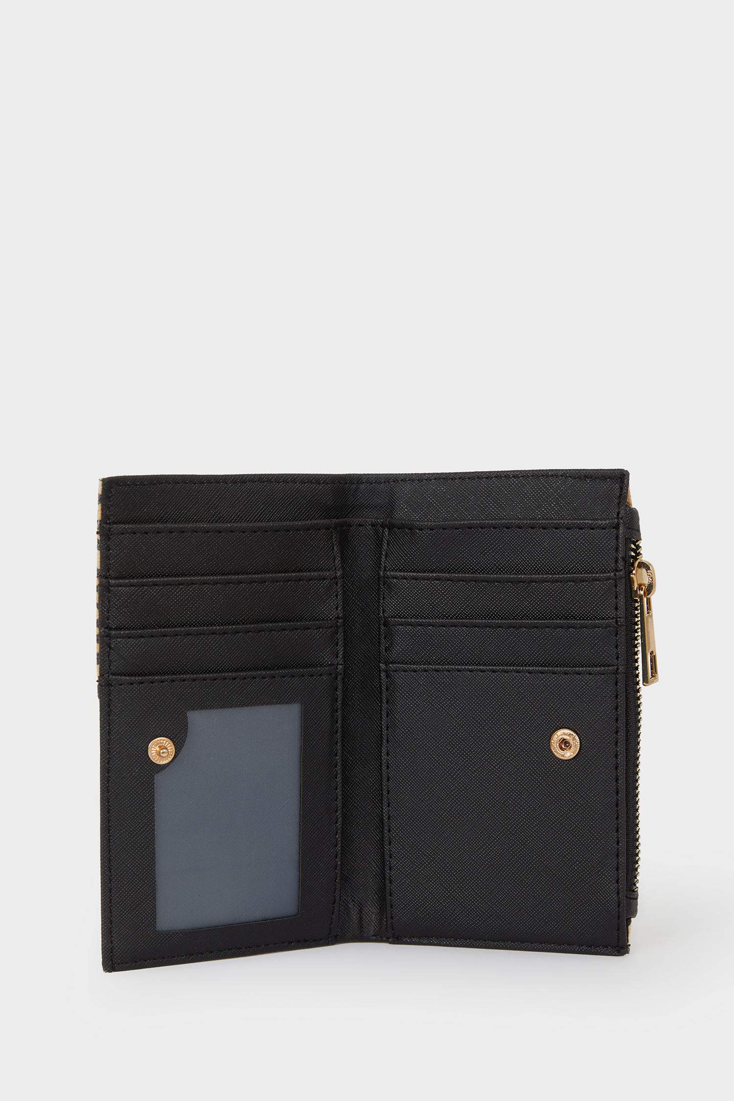 Women Leopard Patterned Faux Leather Wallet