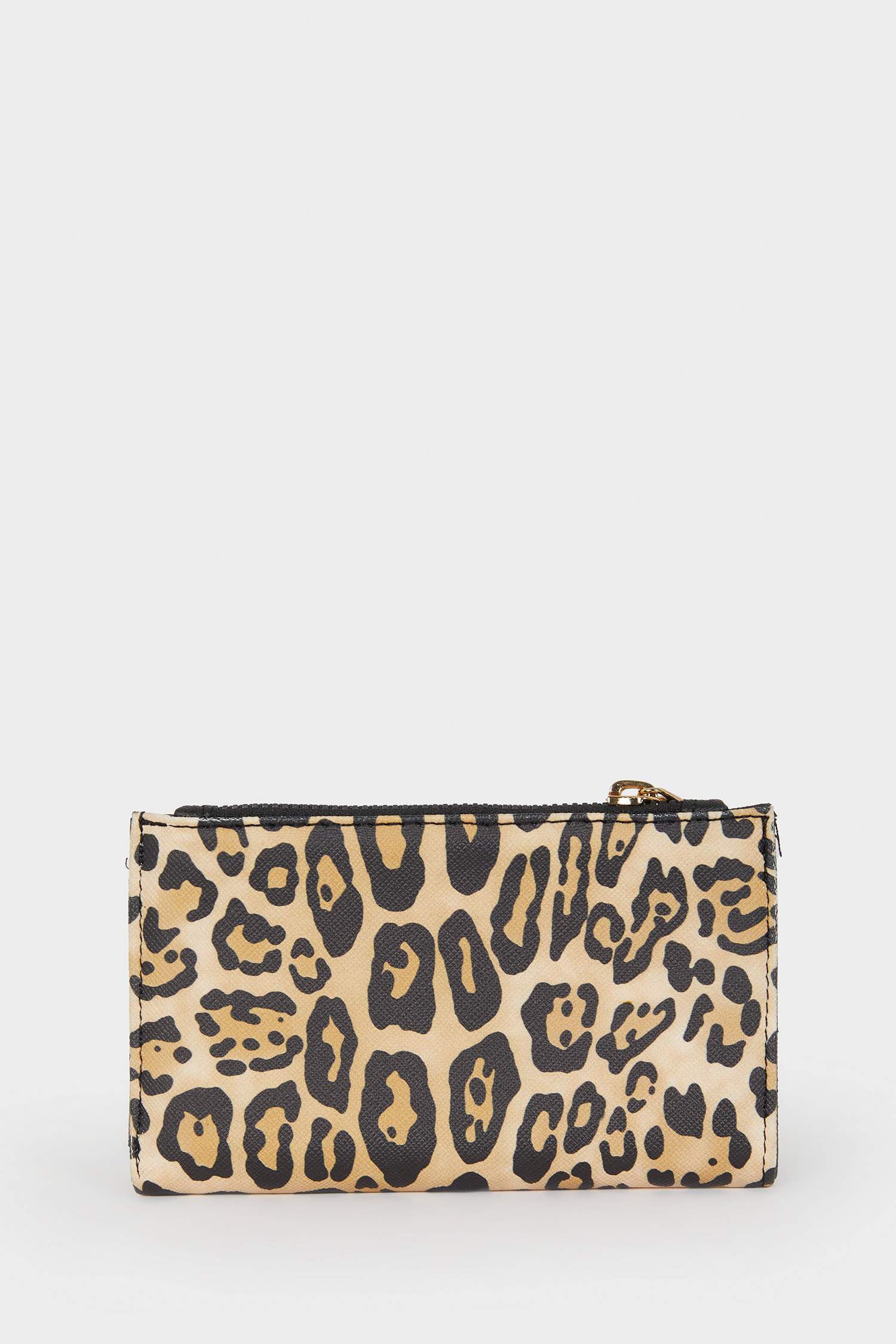Women Leopard Patterned Faux Leather Wallet