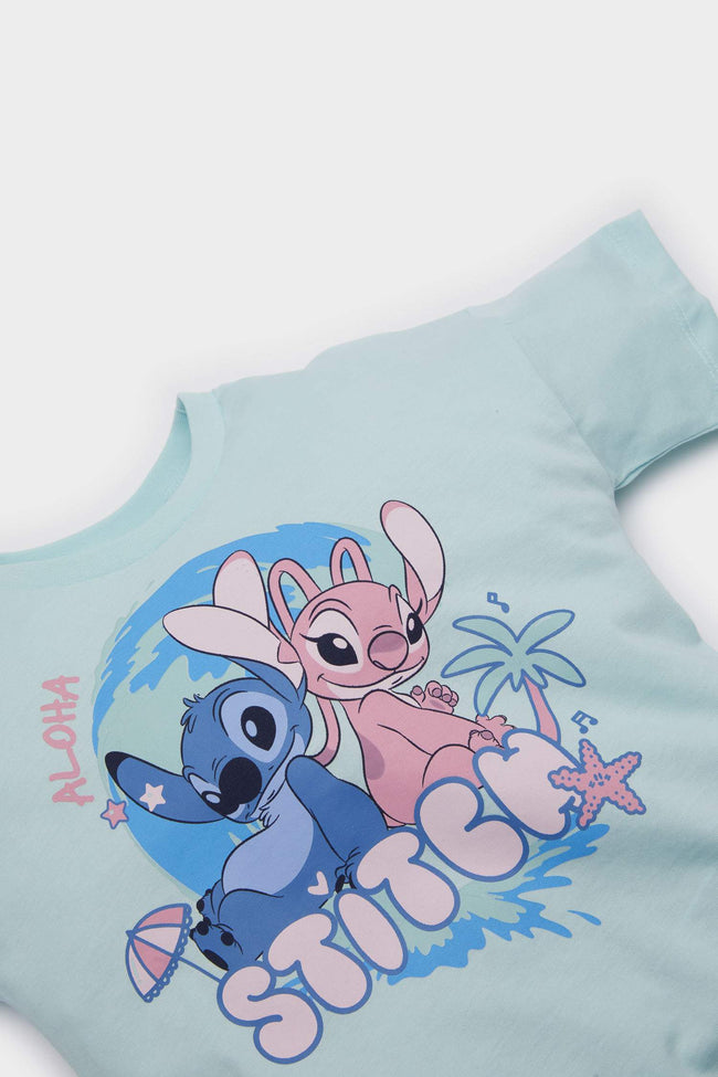 Baby Girl Disney Lilo & Stitch Crew Neck T-Shirt Hover Image