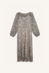 Frilly Ethnic Chiffon Midi Dress