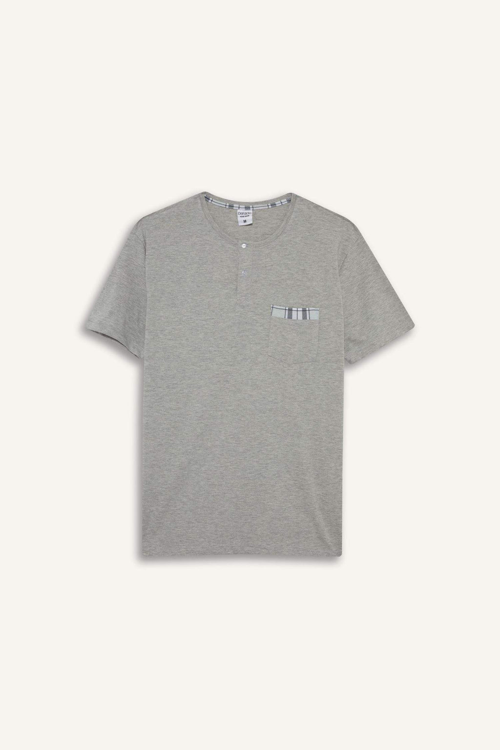 Pajama Set Regular Fit Short Sleeve Top Plaid Shorts