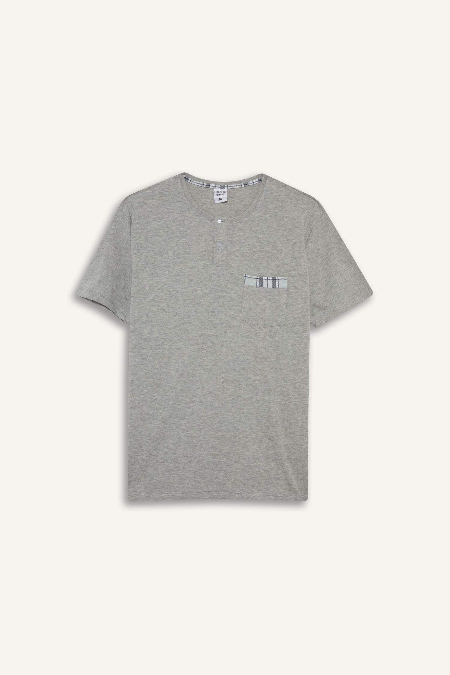 Pajama Set Regular Fit Short Sleeve Top Plaid Shorts