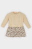 Baby Girl Long Sleeve Skirt Patterned Knit Dress