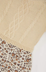 Baby Girl Long Sleeve Skirt Patterned Knit Dress