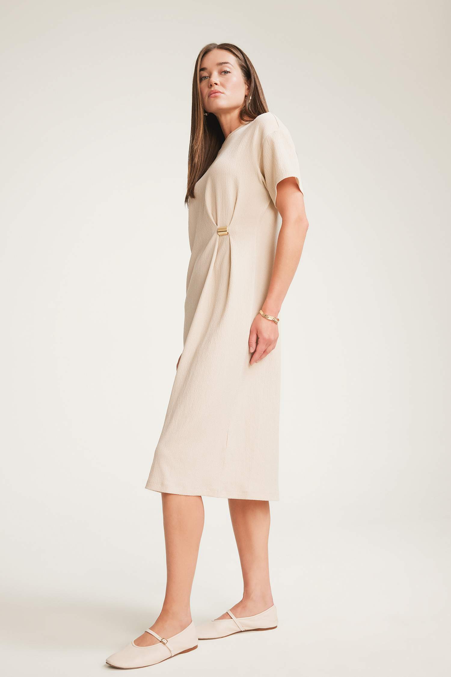 Regular Fit Crew Neck Dress