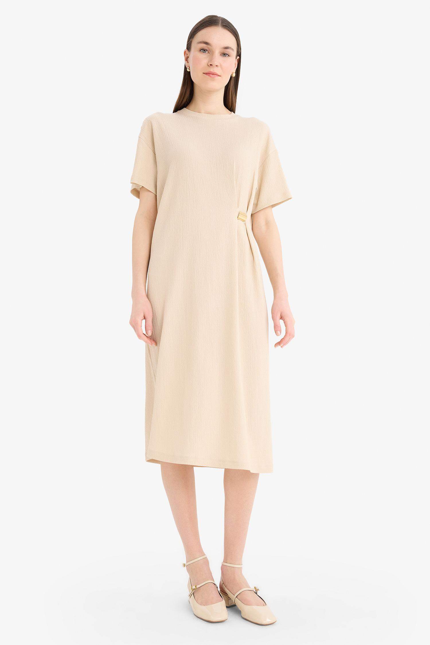 Regular Fit Crew Neck Dress