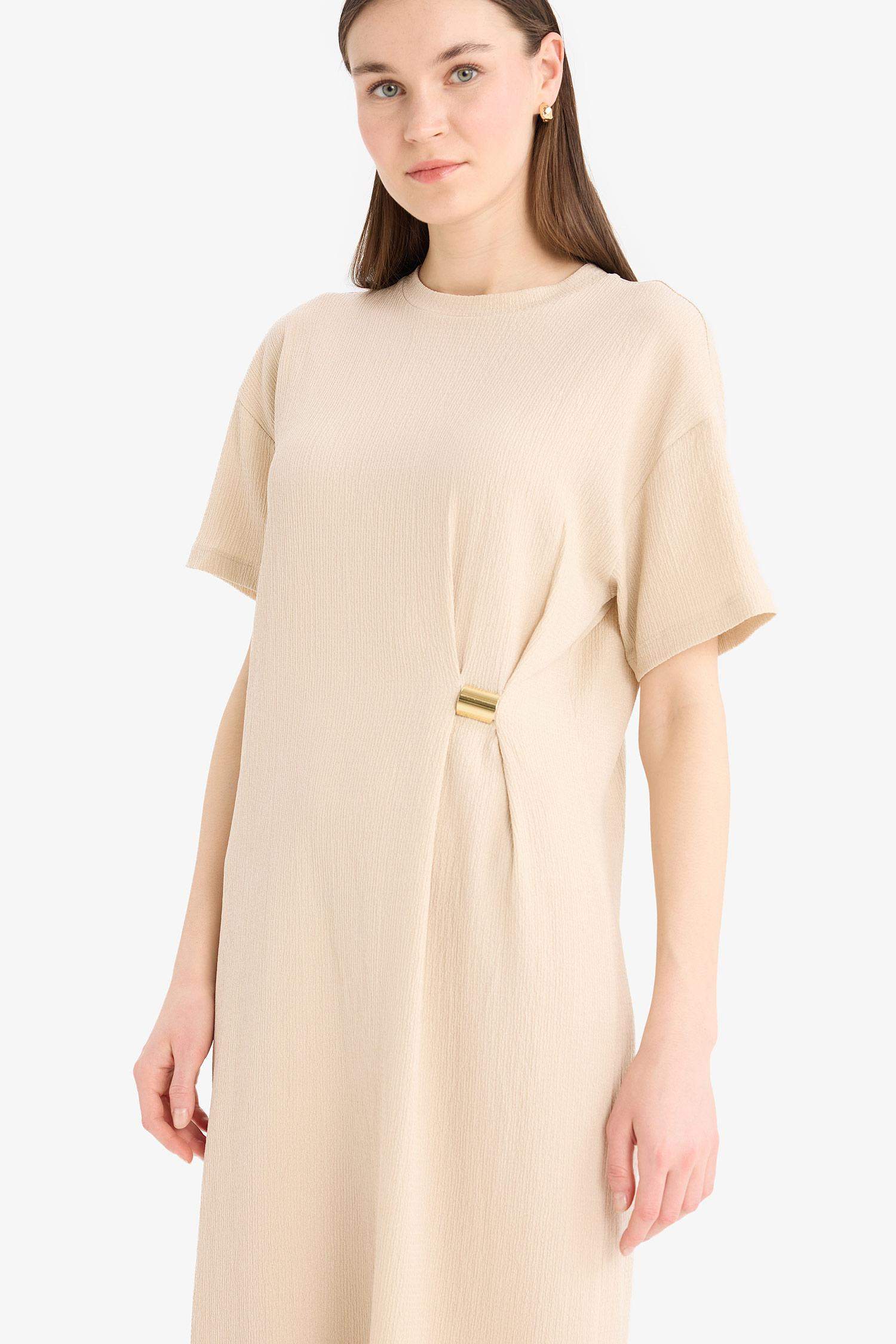 Regular Fit Crew Neck Dress