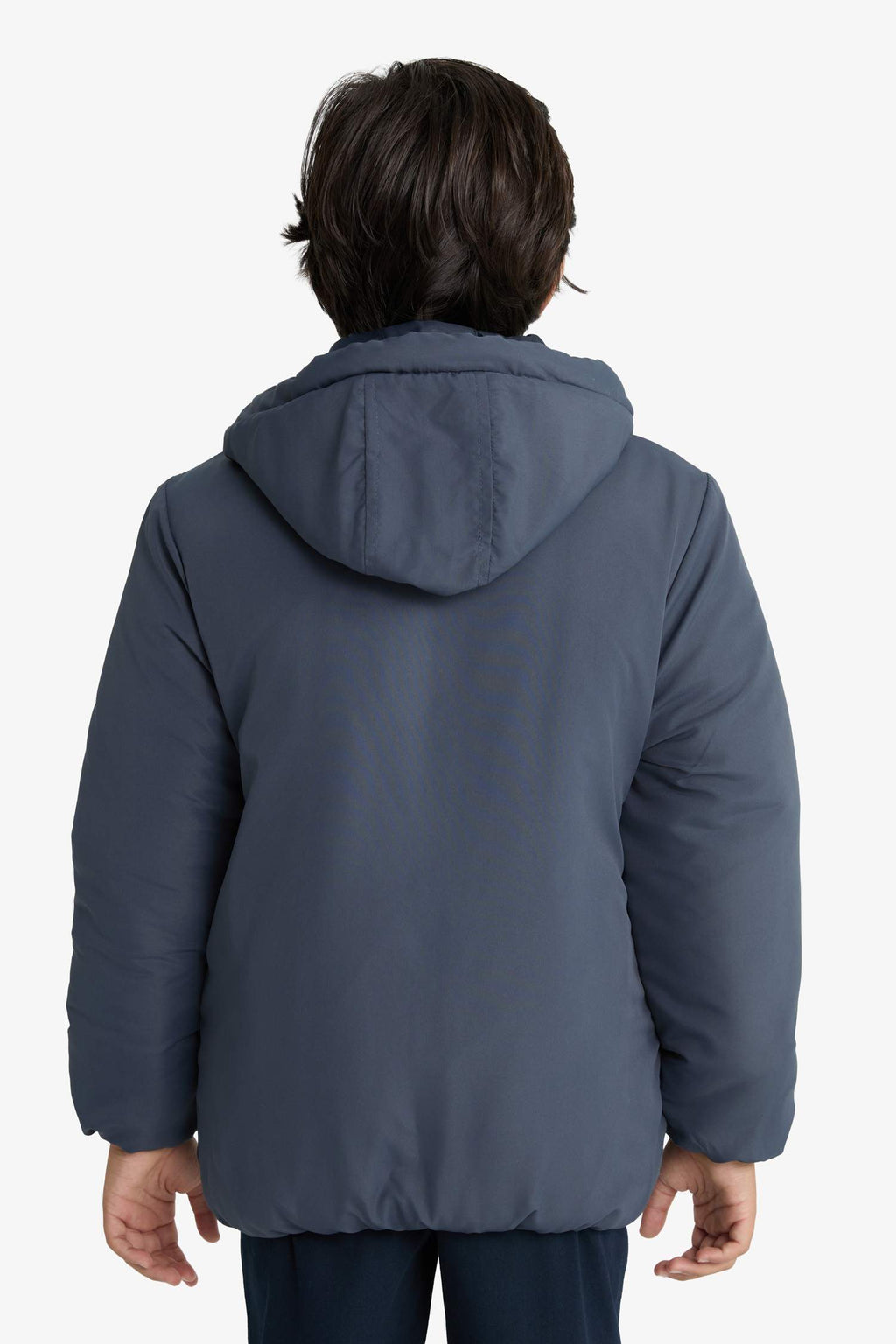 Boys Water Repellent Hooded Zippered Puffer Coat