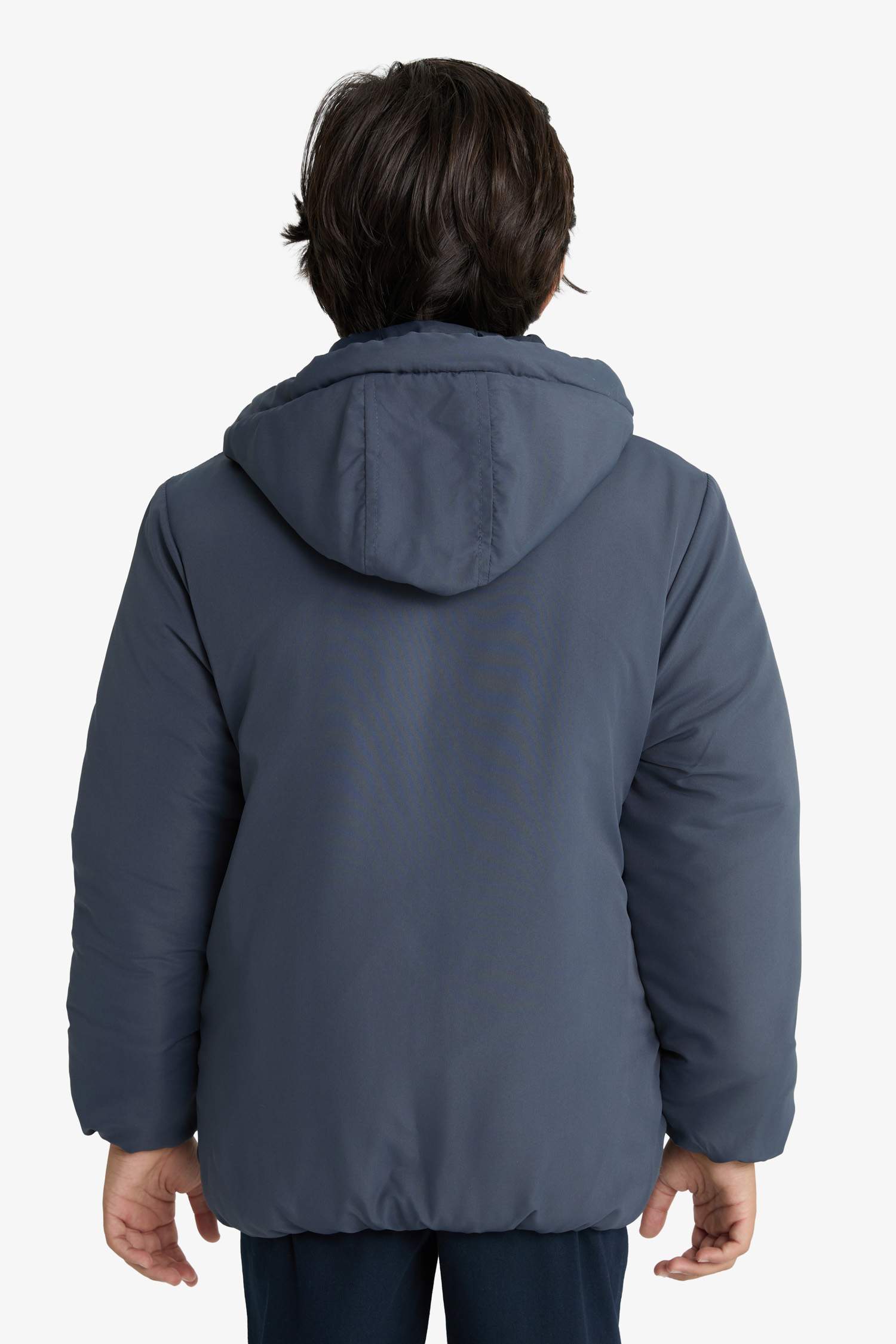 Boys Water Repellent Hooded Zippered Puffer Coat