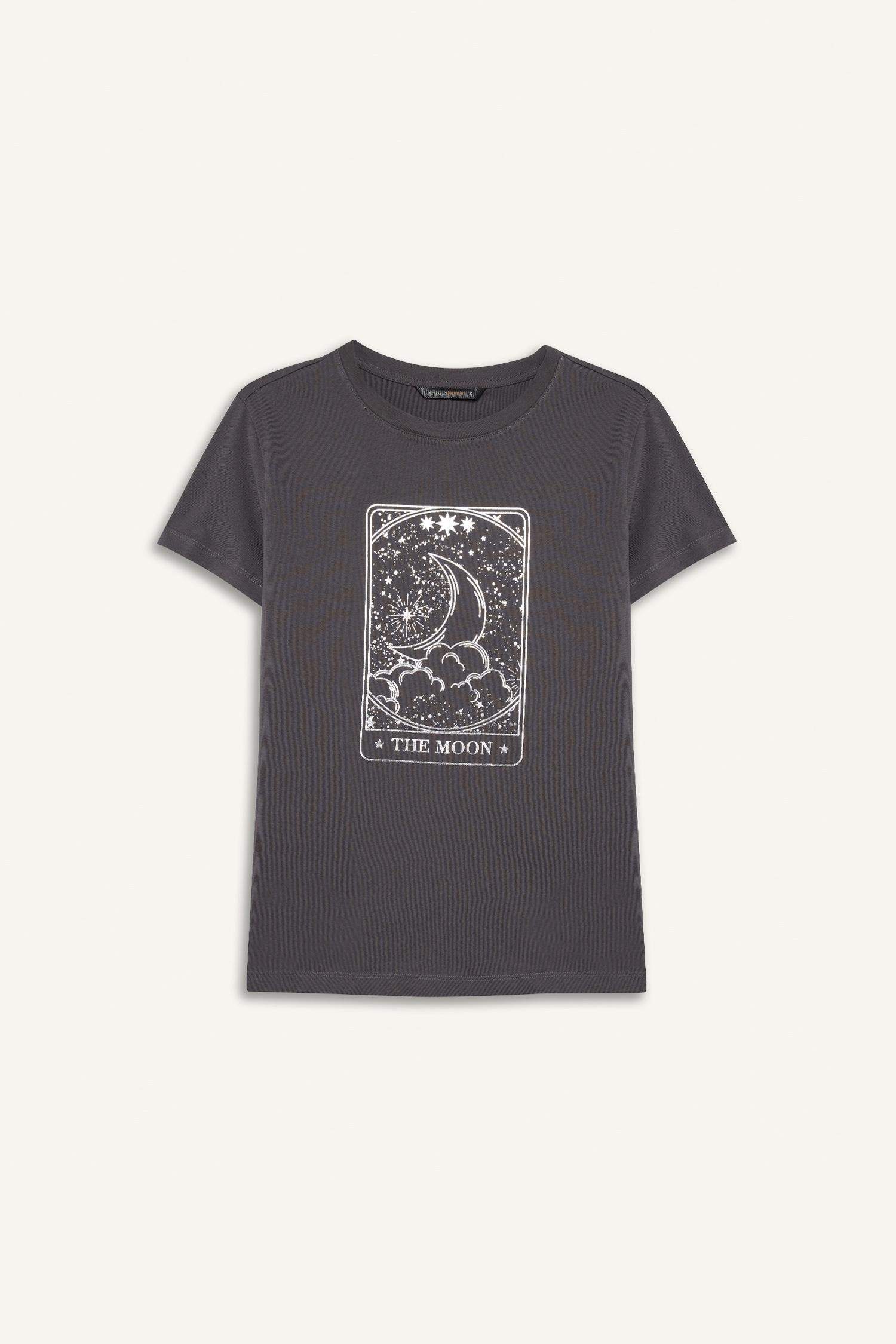 Regular Fit Half-Sleeve T-Shirt With Round Neck