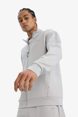 DeFactoFit regular fit cardigan with stand-up collar and print