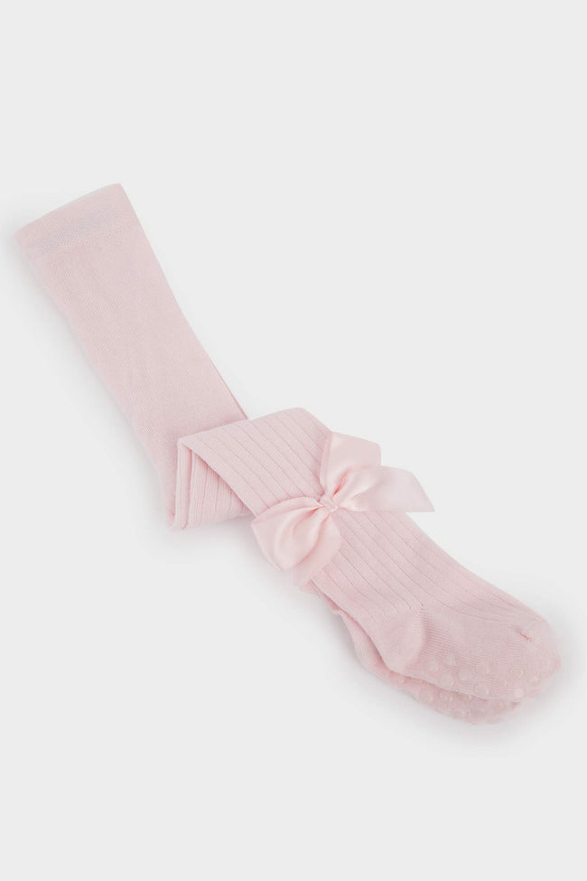 Baby Girl Ribbon Cotton Tights Main Image