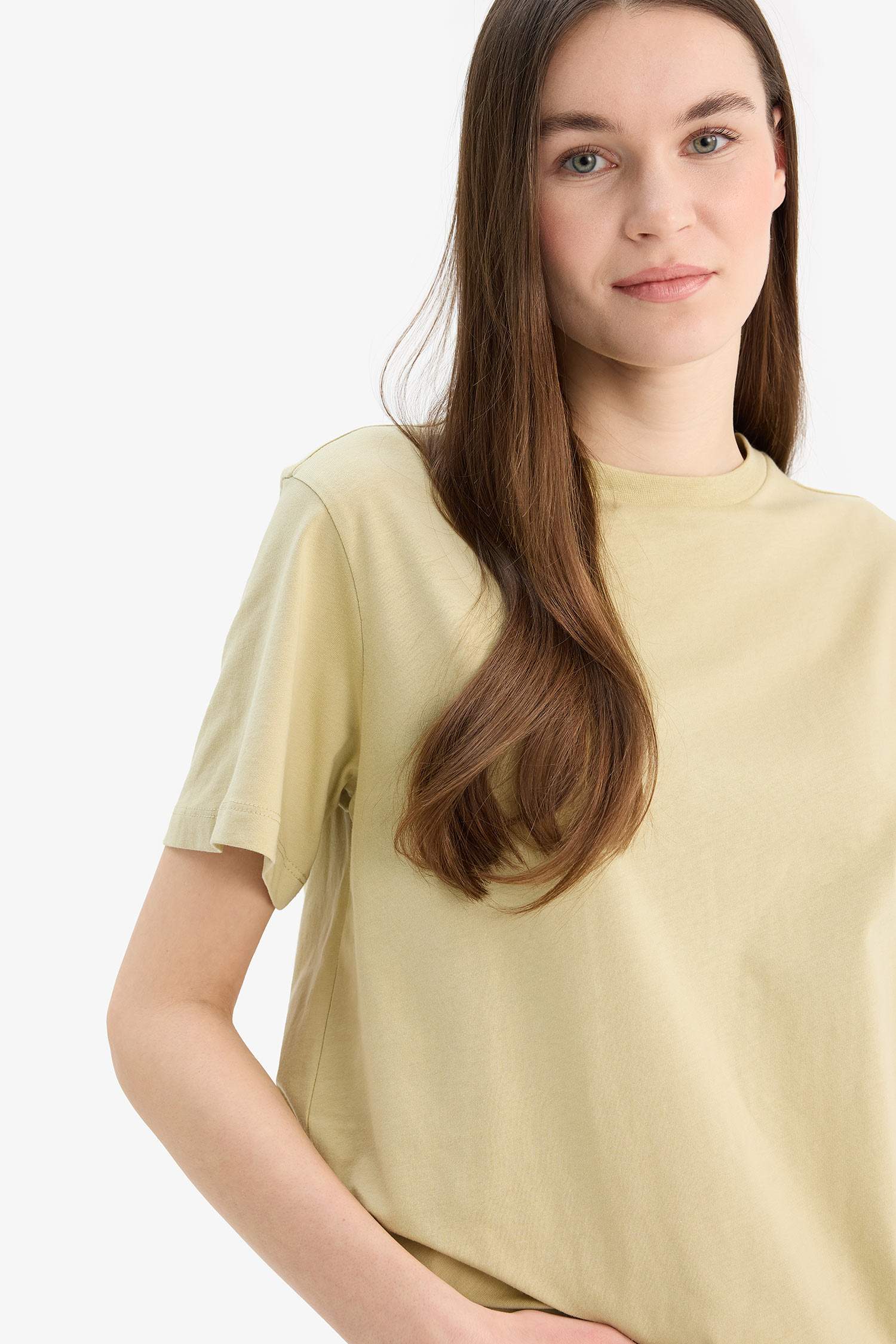 Regular Fit Crew Neck T-Shirt Tunic