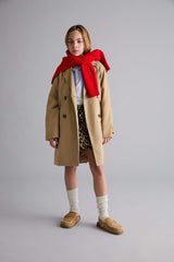 Girl with Belt Trench Coat