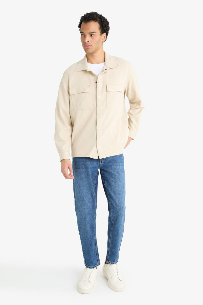 Regular Fit Twill Shirt Jacket Main Image