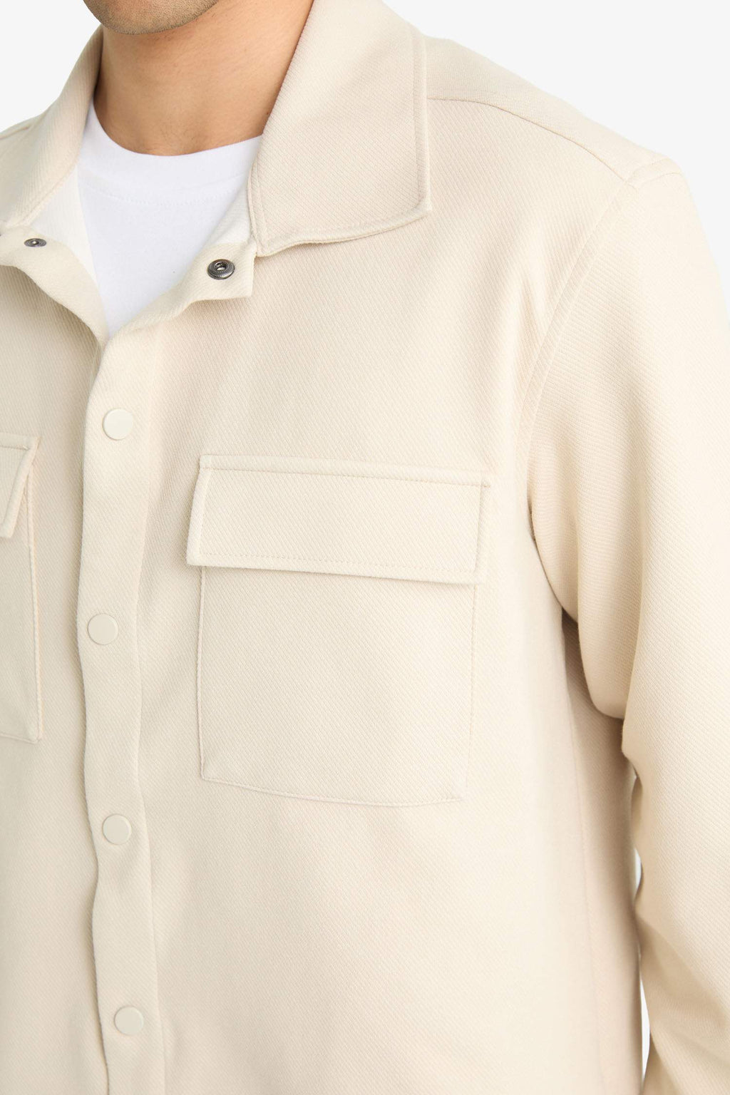 Regular Fit Twill Shirt Jacket