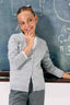 Girl's V-Neck Buttoned School Knitwear Cardigan