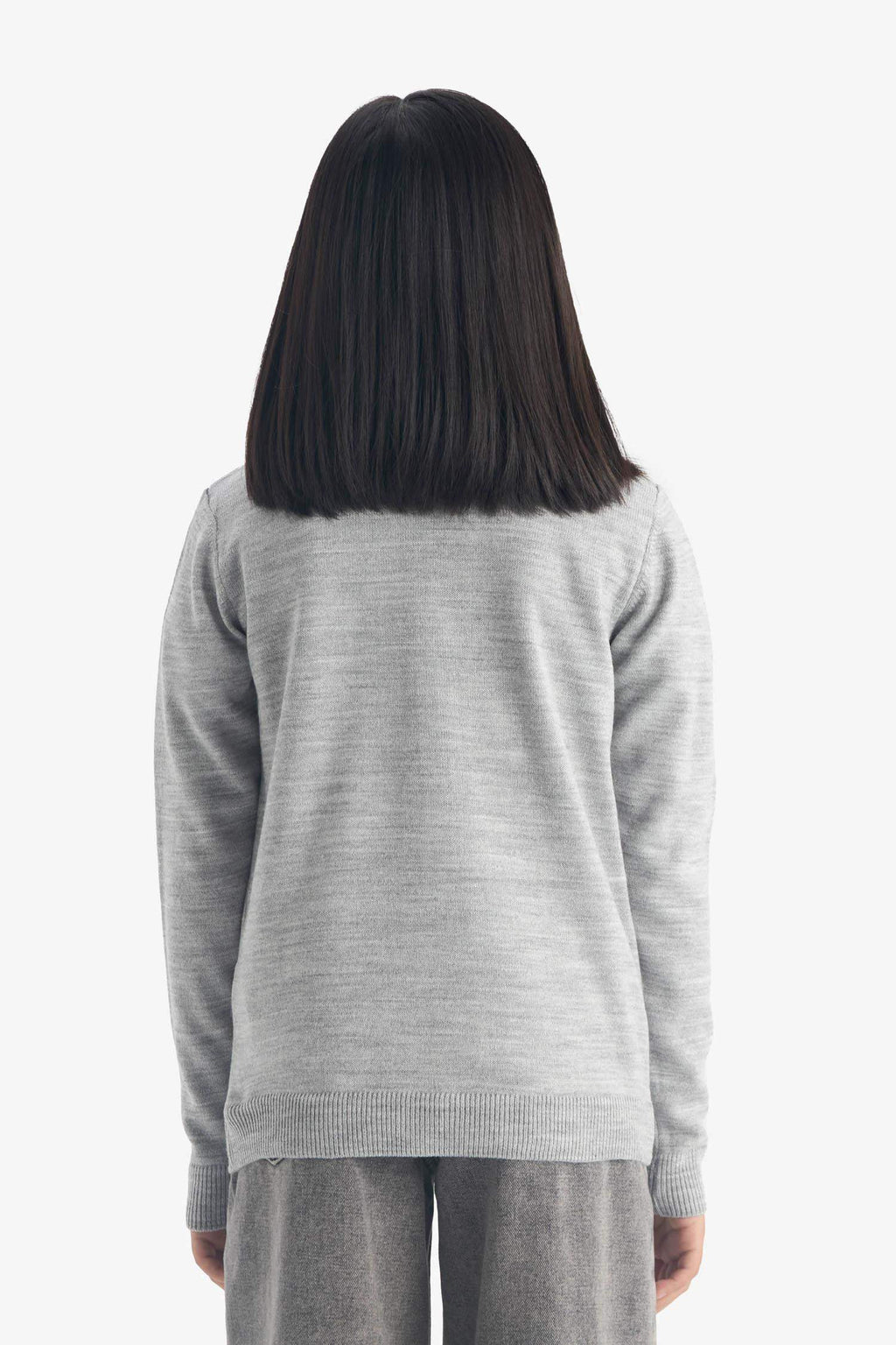 Girl's V-Neck Buttoned School Knitwear Cardigan