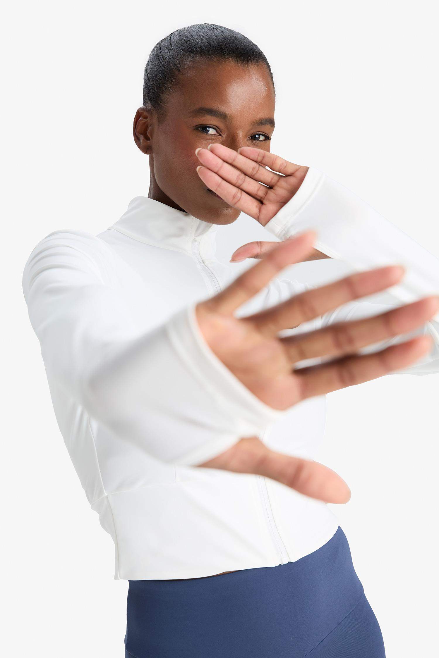 DeFactoFit Slim Fit Slim Cut Stand Collar Printed Ultra Flexible Zippered Cardigan