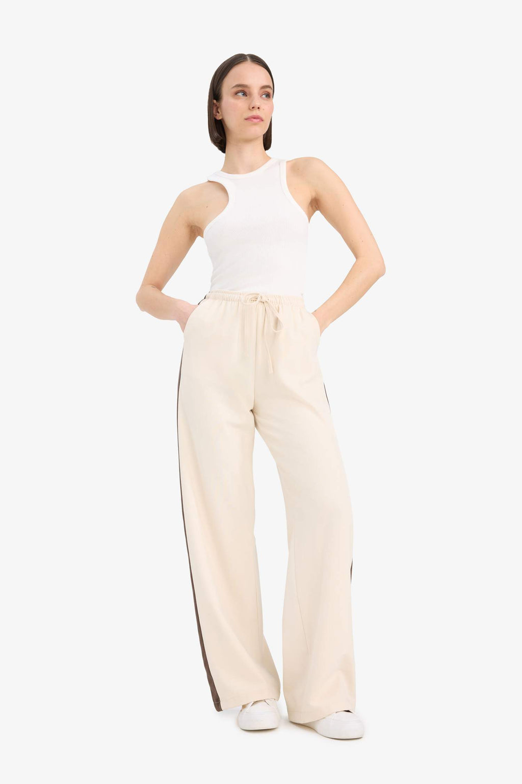 Wide Leg Normal Waist Trousers