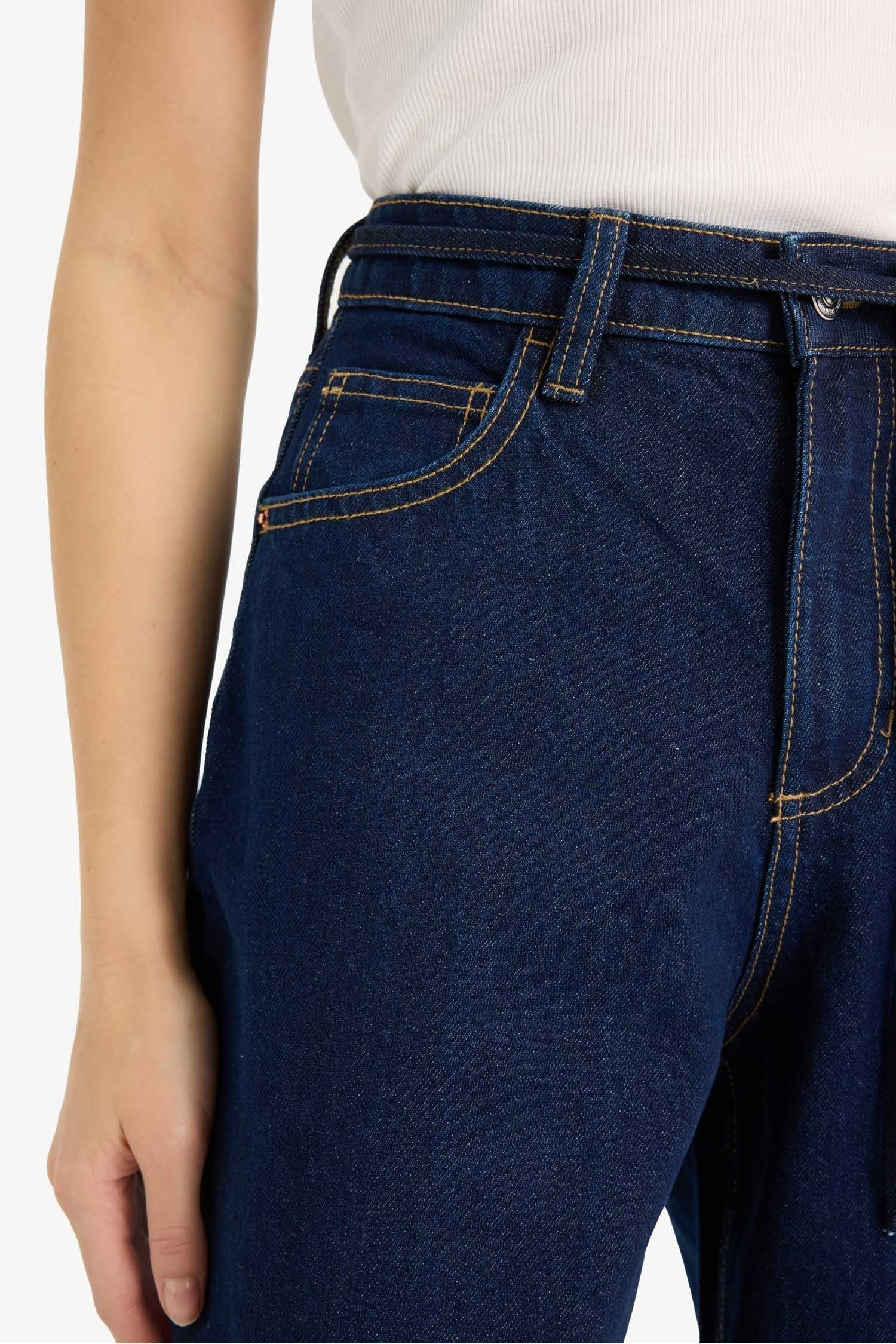 Wide Leg High Waist Straight Leg Jeans