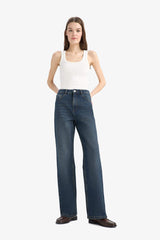 90's Wide Leg High Waist Straight Leg Long Jeans