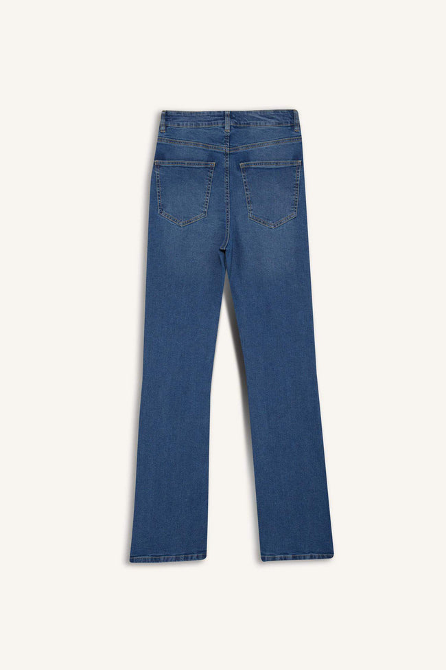 Slim Flare Fit High Waist Long Jeans Main Image