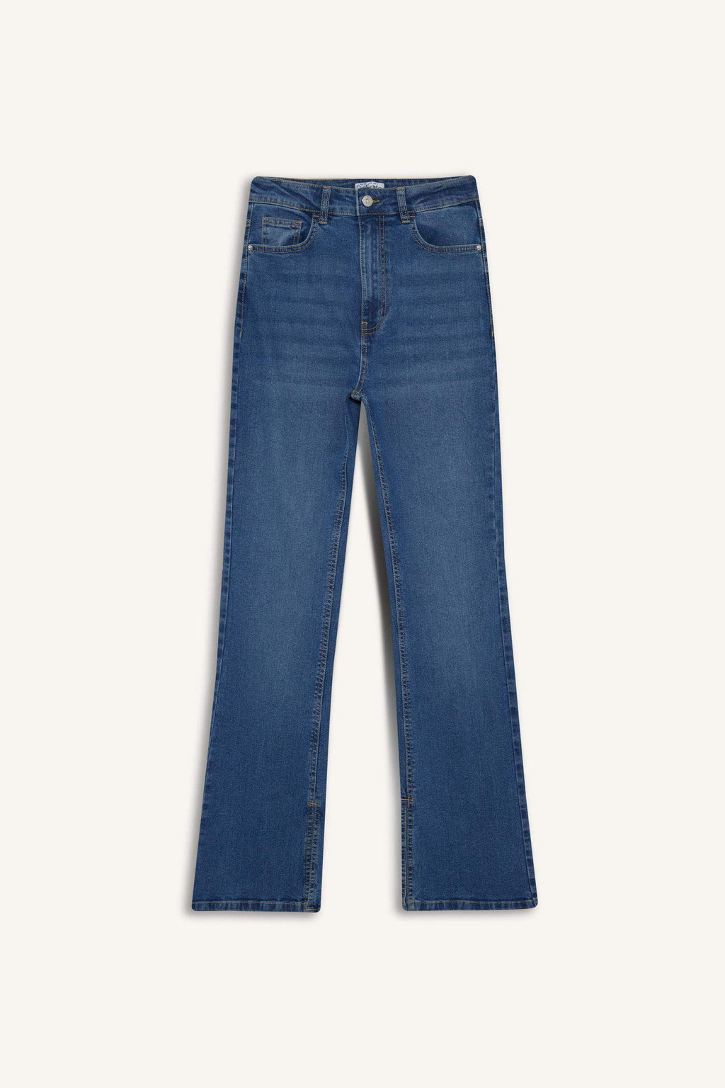 Slim Flare Fit High Waist Long Jeans