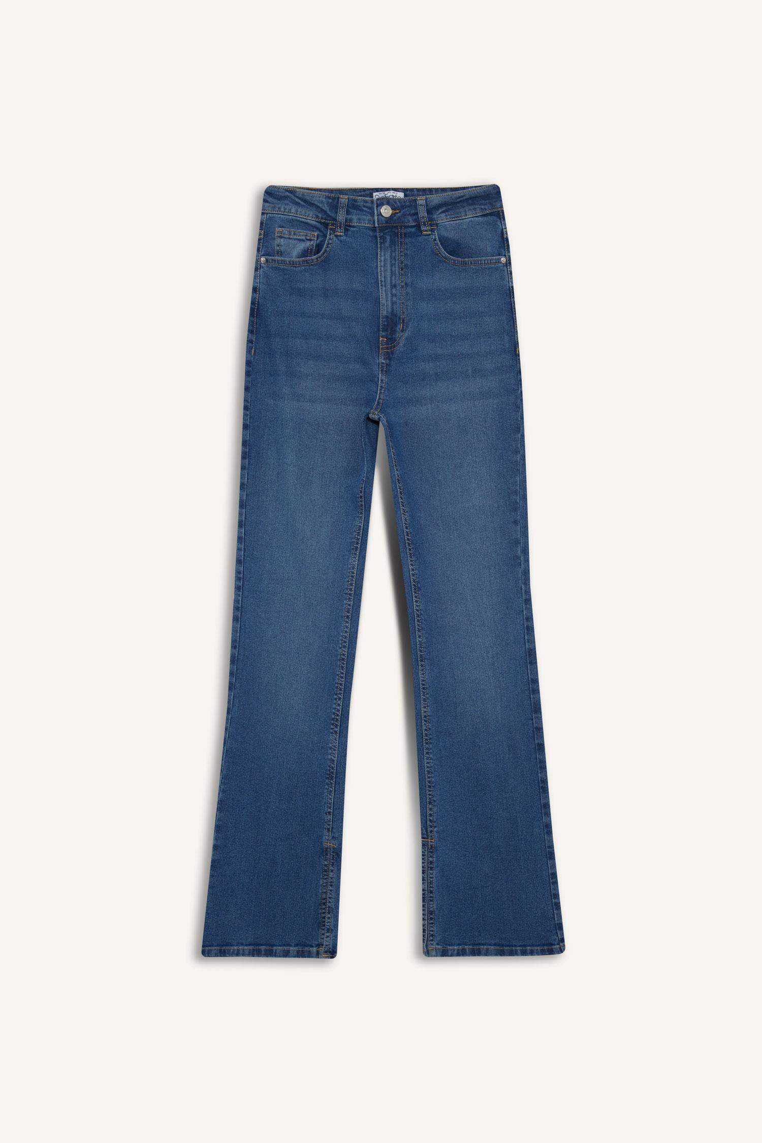 Slim Flare Fit High Waist Long Jeans