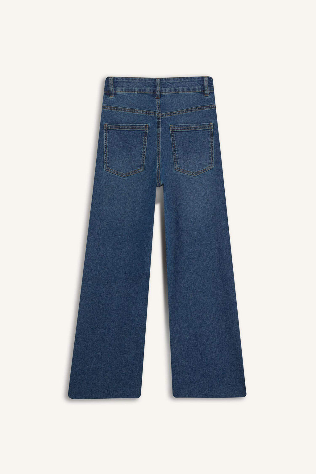 Culotte High Waist Straight Leg Jeans