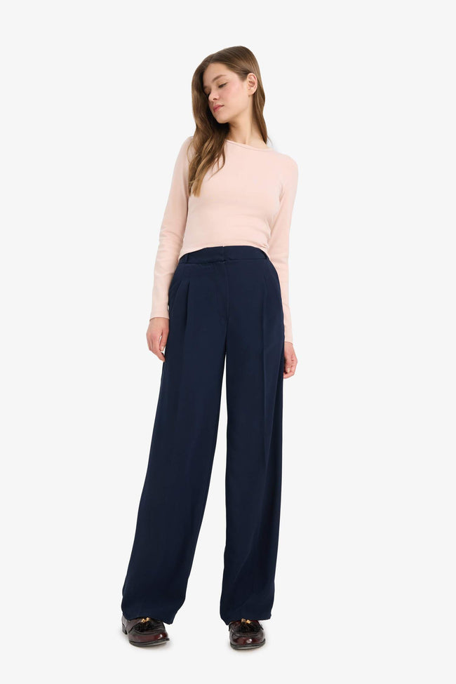 Fitted Crew Neck Ribbed T-Shirt Main Image