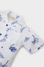 Man Baby Tropical Patterned Flamed Poplin Short Sleeve Shirt