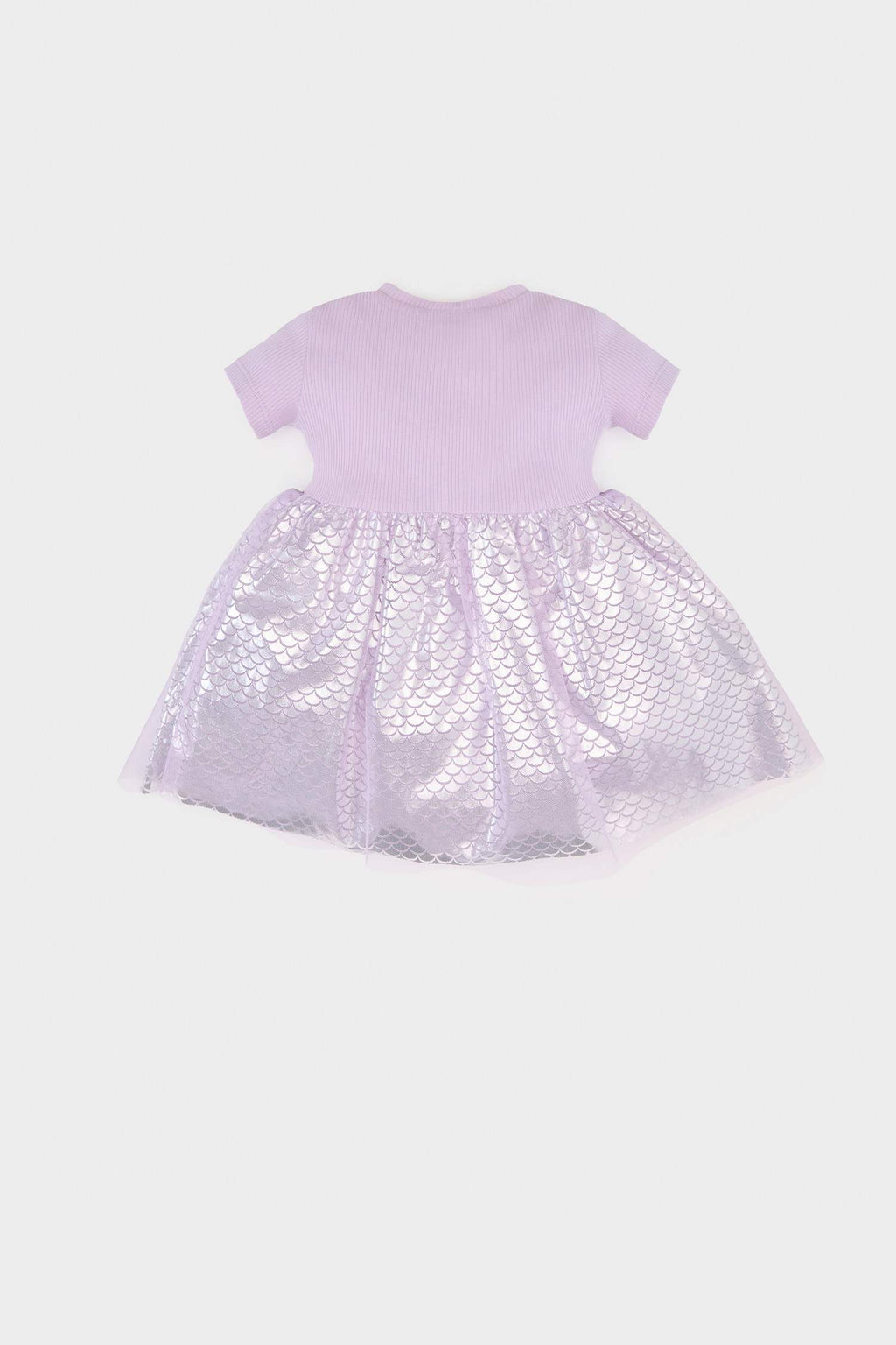 Baby Girl Printed Short Sleeve Tulle Dress