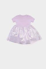 Baby Girl Printed Short Sleeve Tulle Dress