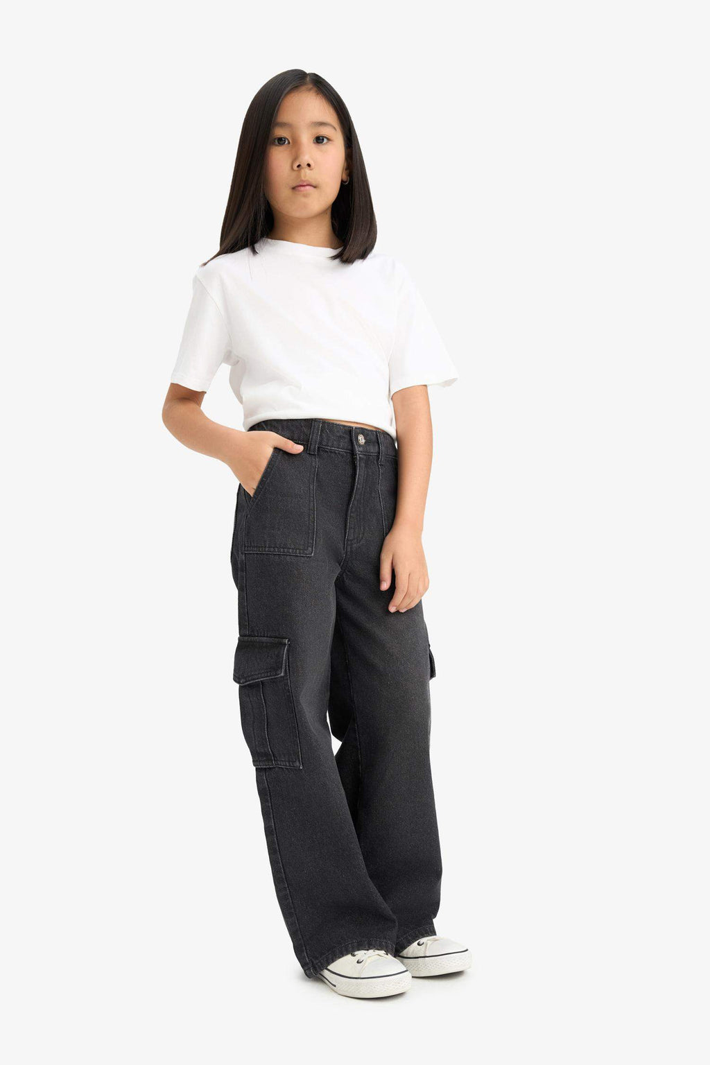 Wide Leg Jeans With Pockets For Girls