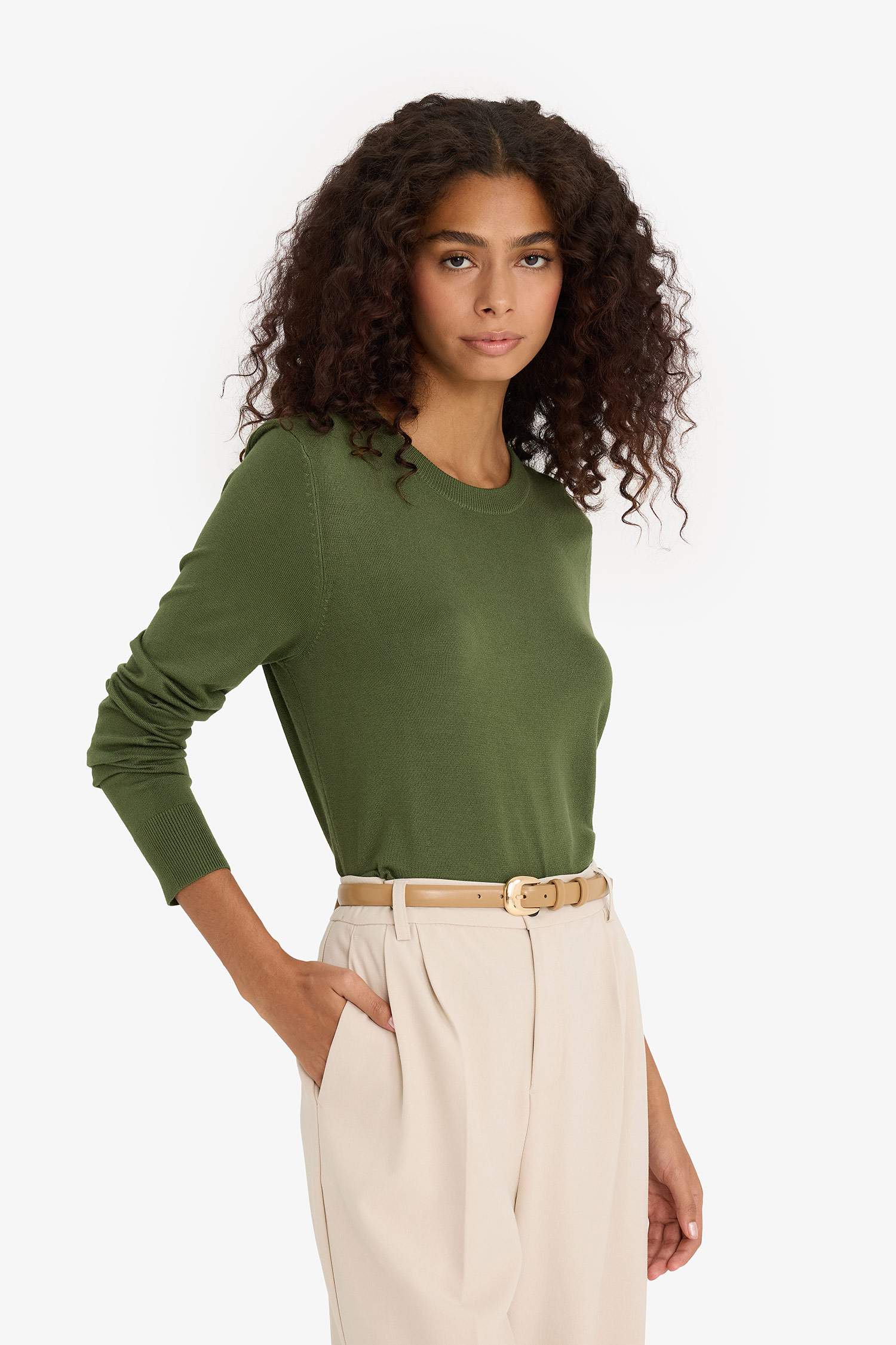 Regular Fit Crew Neck Knitwear Sweater