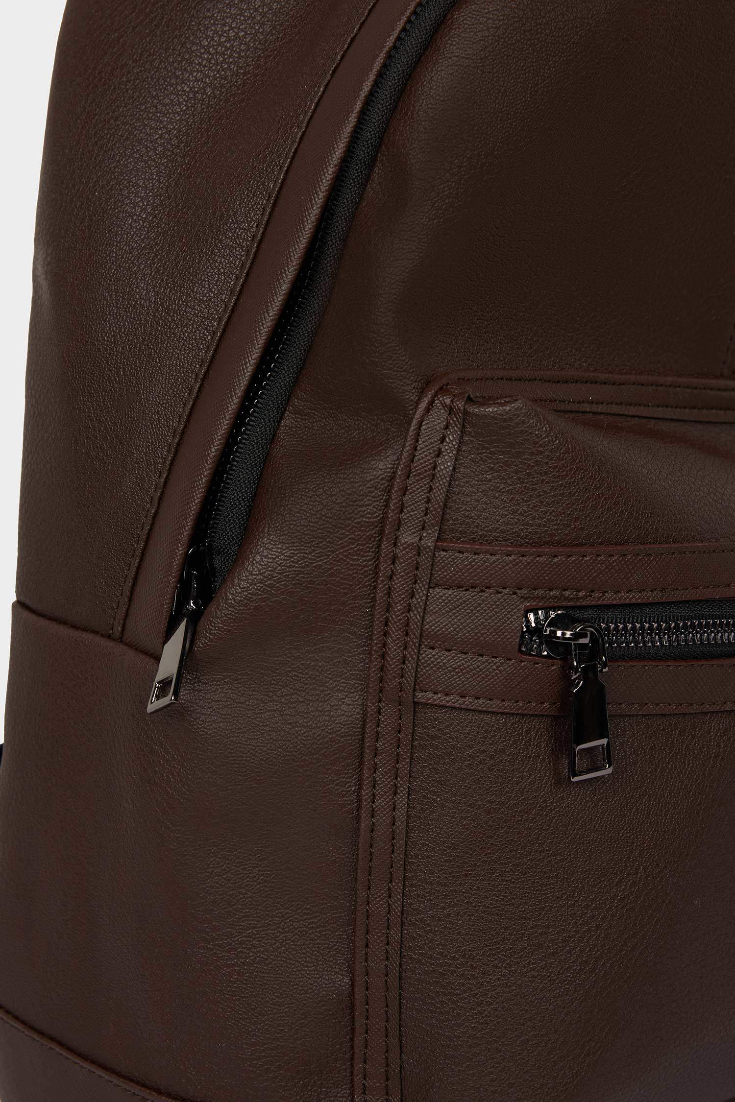 Men's Faux Leather Backpack