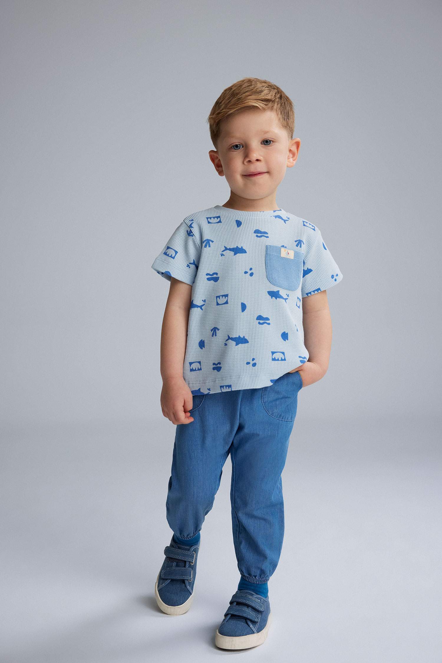 Baby Boy Printed T-Shirt Jeans 2 Piece Set