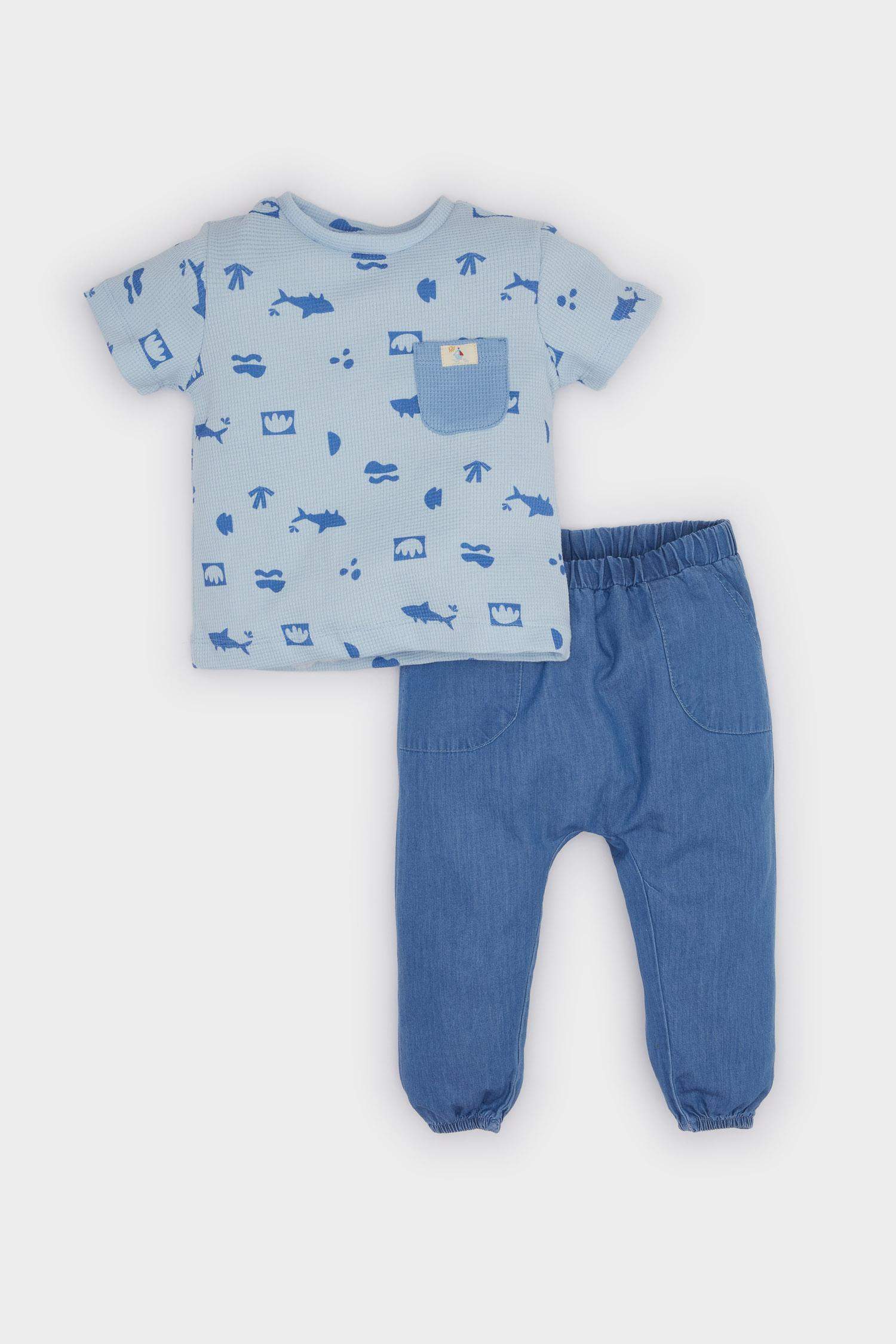 Baby Boy Printed T-Shirt Jeans 2 Piece Set