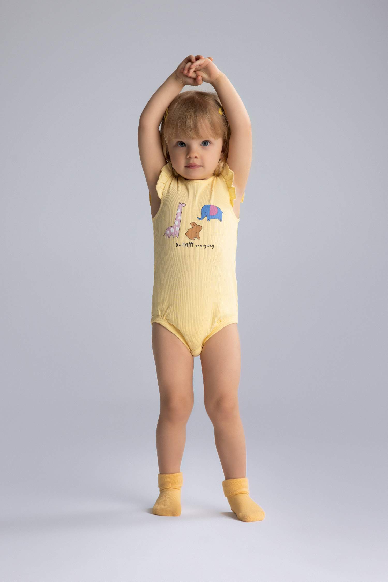 Baby Girl Newborn Animal Patterned Corduroy Snap Bodysuit