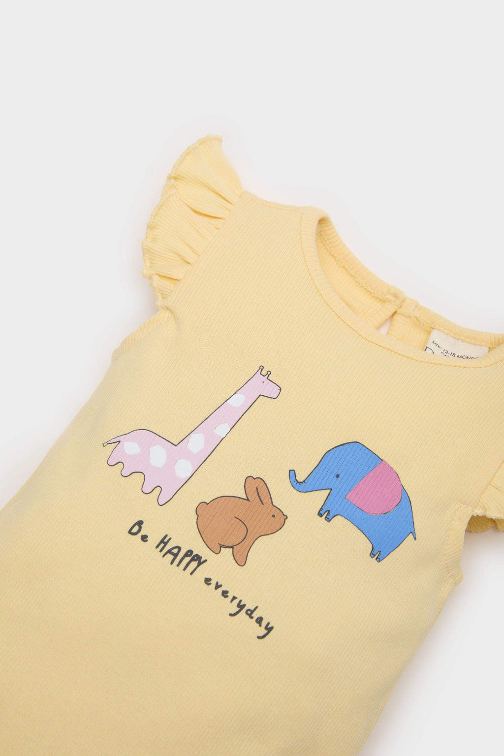 Baby Girl Newborn Animal Patterned Corduroy Snap Bodysuit