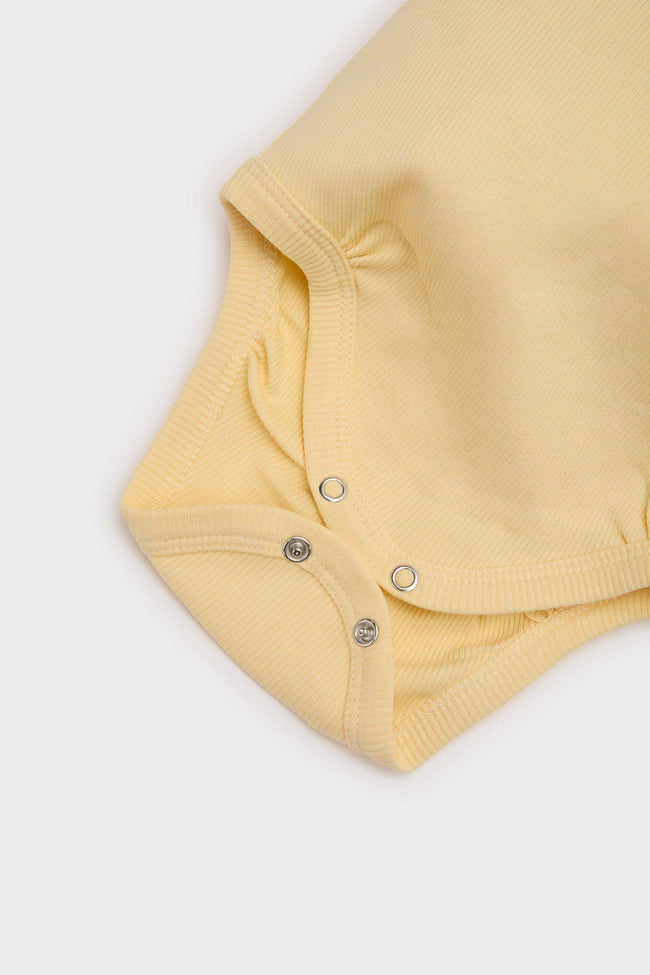 Baby Girl Newborn Animal Patterned Corduroy Snap Bodysuit Main Image