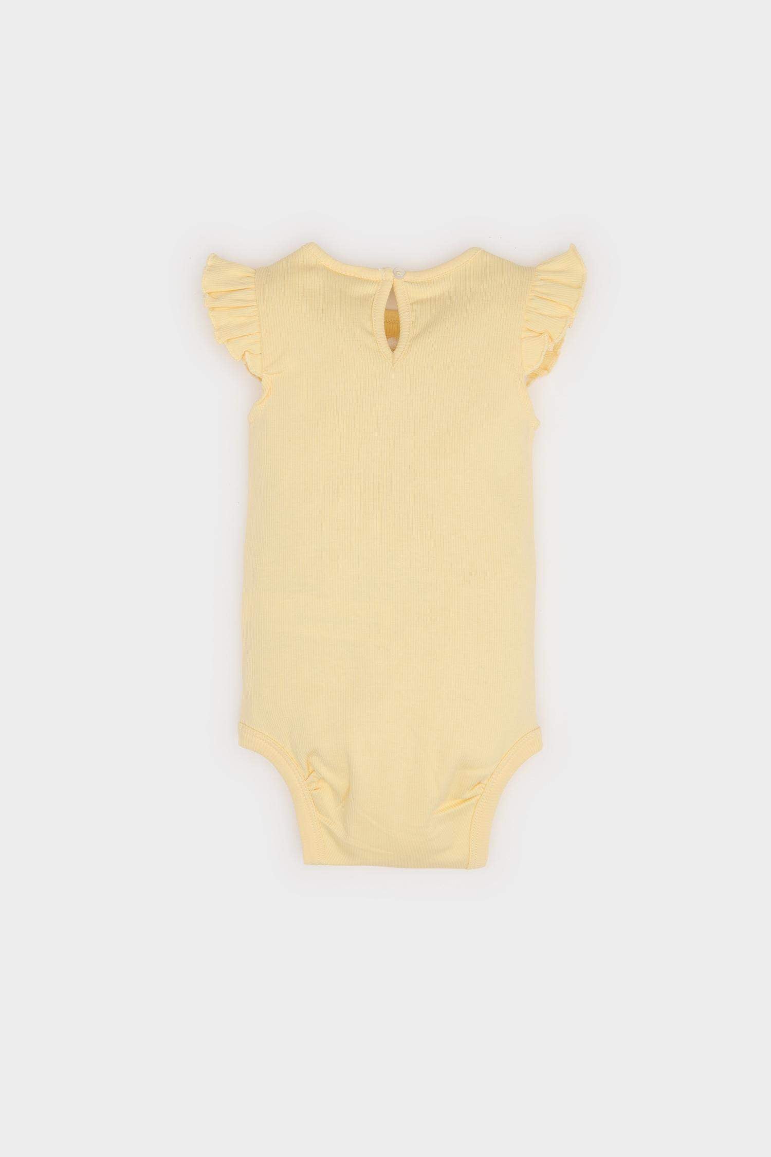 Baby Girl Newborn Animal Patterned Corduroy Snap Bodysuit