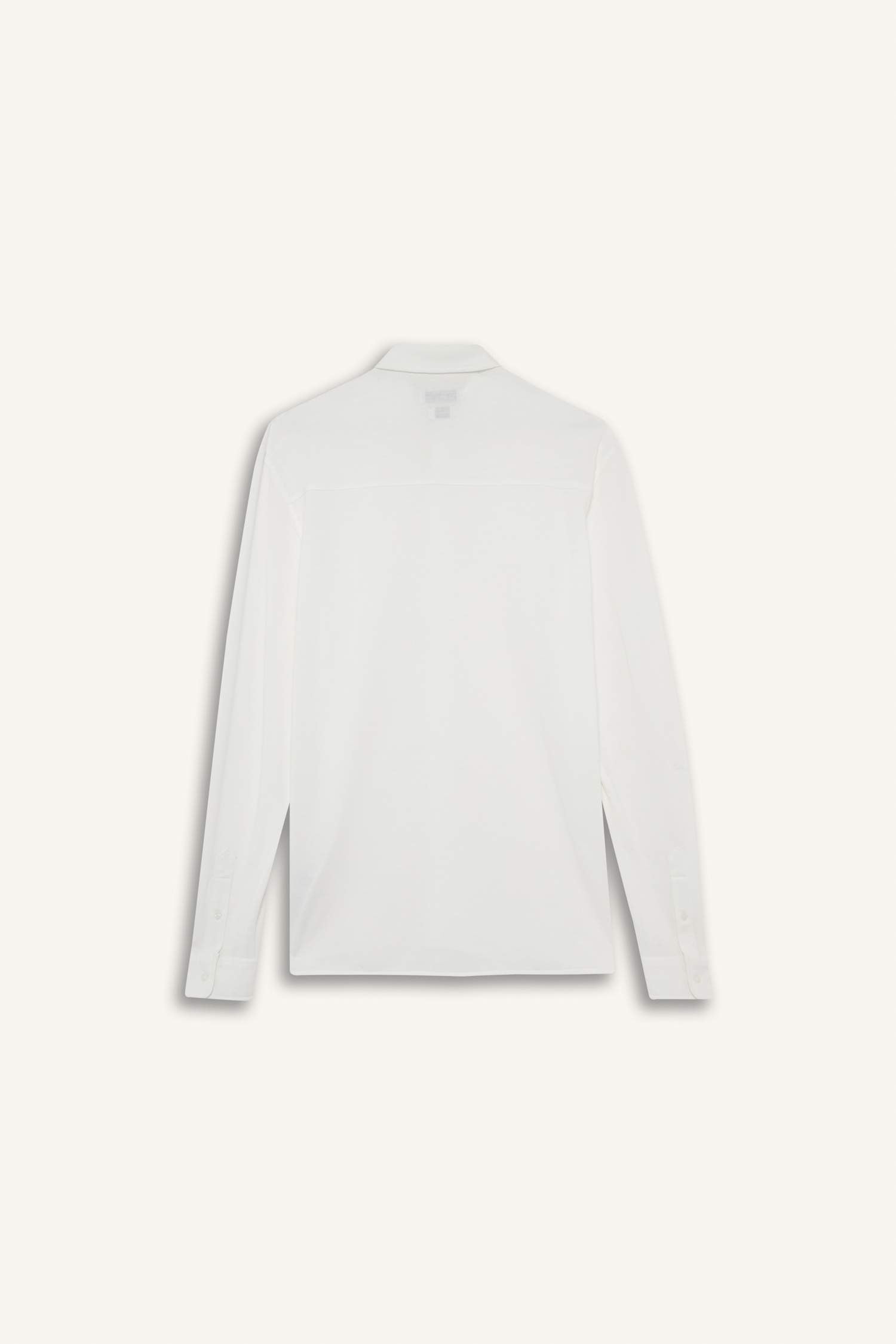 Regular Fit Polo Collar Cotton Long-Sleeve Shirt