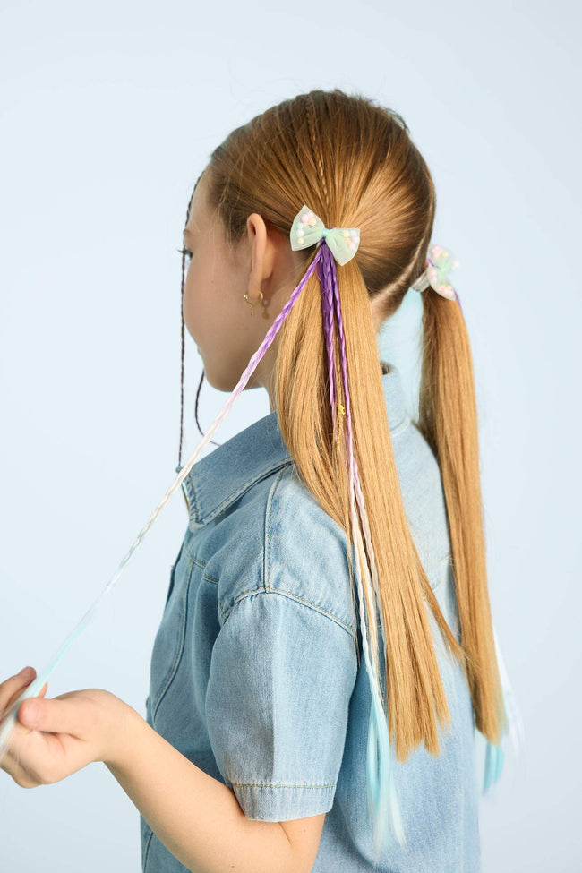 Girl's 4-Piece Butterfly-Colored Hair Snap Barrette Set Hover Image