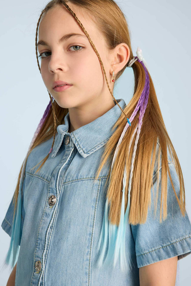 Girl's 4-Piece Butterfly-Colored Hair Snap Barrette Set Main Image