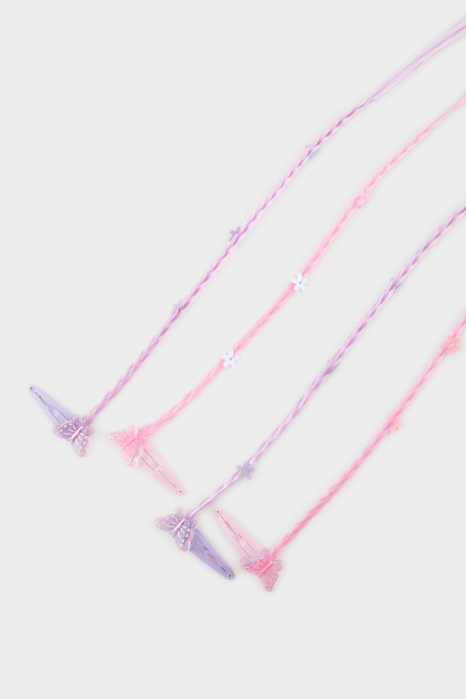 Girl's 4-Piece Butterfly-Colored Hair Snap Barrette Set