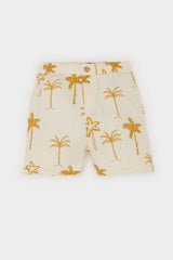 Baby Boy Tropical Patterned Flam Poplin 2 Piece Set