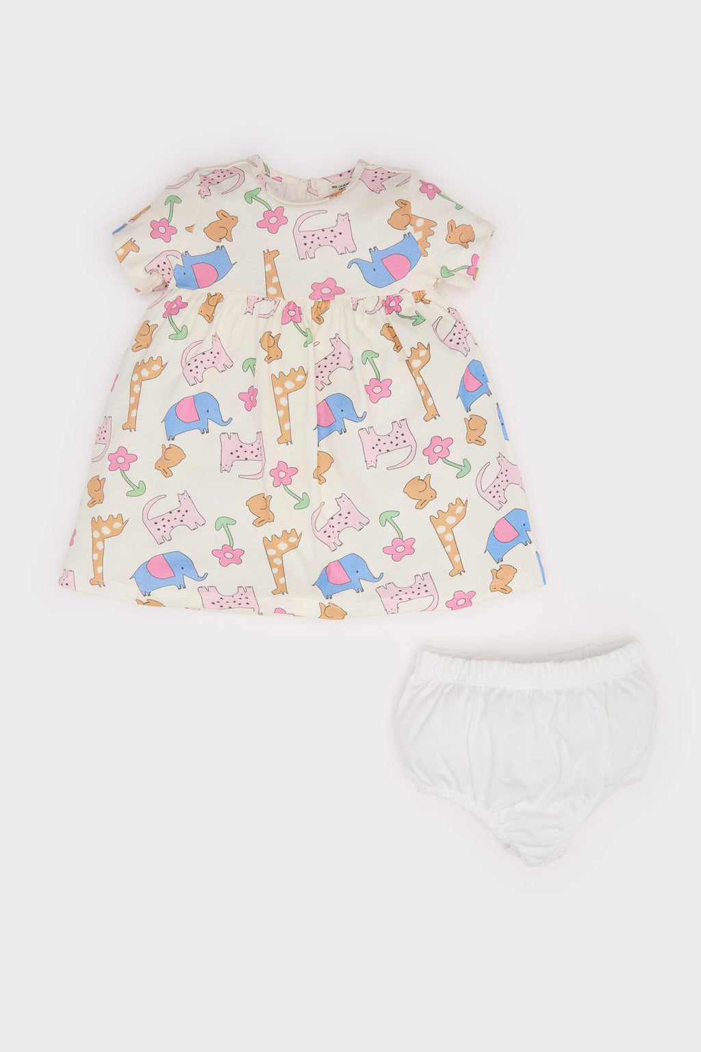 Baby Girl Animal Patterned Corduroy Camisole 2 Piece Set